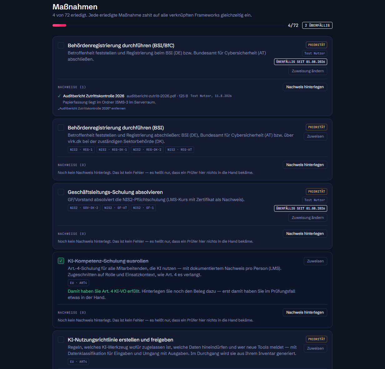 Der Maßnahmenplan